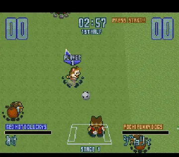 Dolucky no A.League Soccer (Japan) screen shot game playing